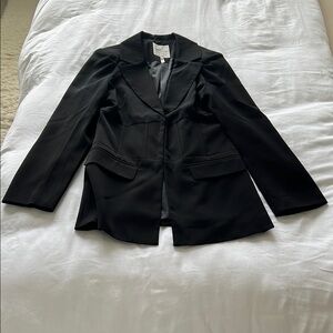 Avec Les Filles Black Blazer Structured Suit Jacket